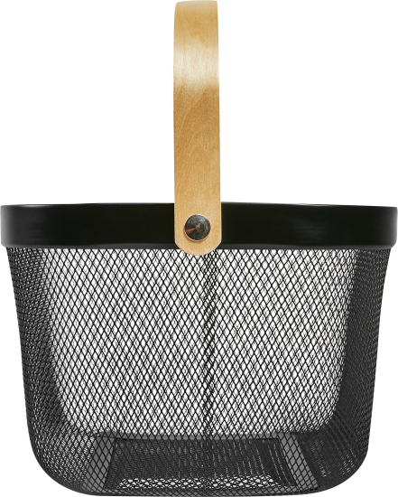 Корзина для фруктов 24.7 см металл черный