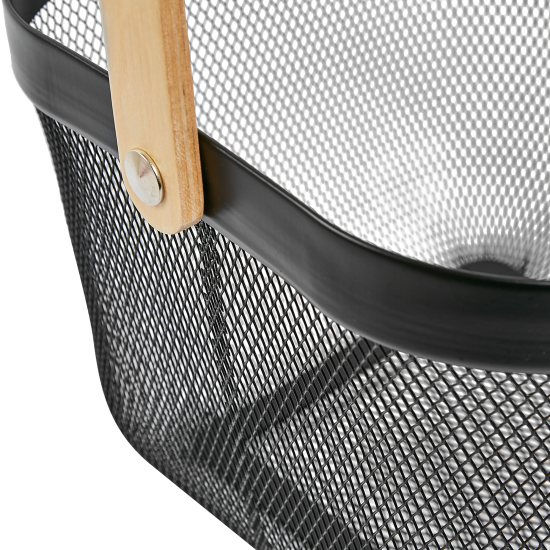 Корзина для фруктов 24.7 см металл черный