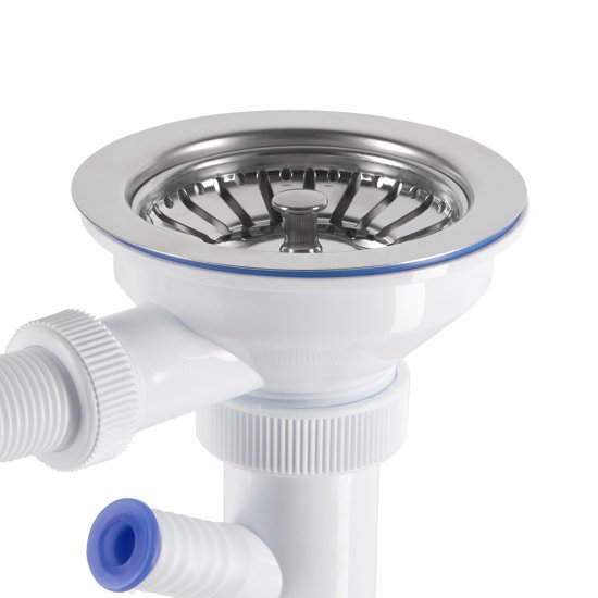 Сифон для мойки Wirquin Элит 3 1/2х40 мм с выпуском d115 мм с переливом с соединением 40/50 мм (30975130)