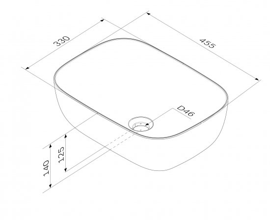 Раковина AM.PM Struktura M9SWCC10450BM накладная 45 см цвет черный