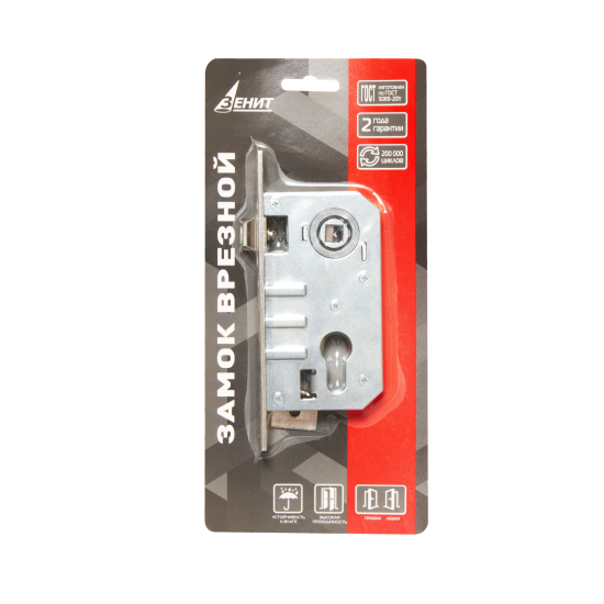 Замок врезной Skin ЗВ7-60, цвет никель