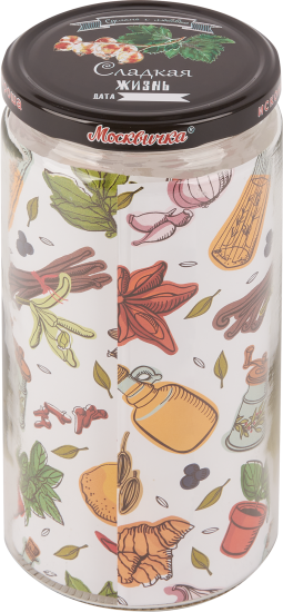 Банка с крышкой Москвичка ТО-100 v1.5 л 4 шт.