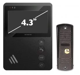 Комплект видеодомофона Skybeam 94402FA+ 94201- 600TVLBL 4.3