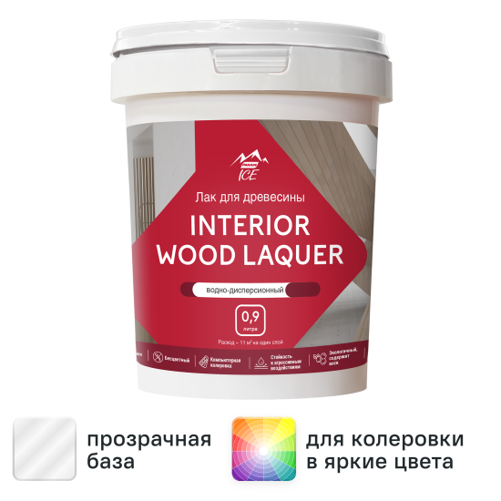 Лак для мебели акриловый Parade Interior Wood Laquer цвет прозрачный глянцевый 0.9 л