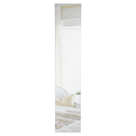 Дверь с зеркалом для шкафа Лион 39.6x193.8x2 см ЛДСП цвет белый
