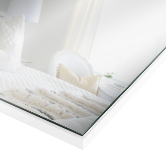 Дверь с зеркалом для шкафа Лион 39.6x193.8x2 см ЛДСП цвет белый