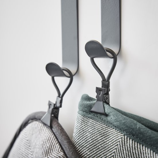 Набор крючков для полотенец Delinia цвет черный 5 шт