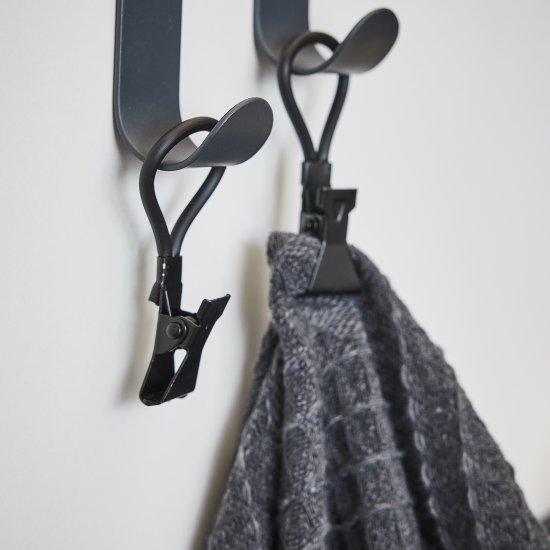 Набор крючков для полотенец Delinia цвет черный 5 шт