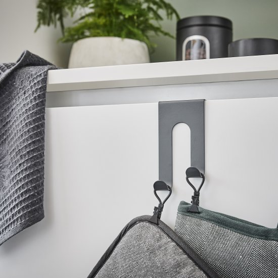 Набор крючков для полотенец Delinia цвет черный 5 шт