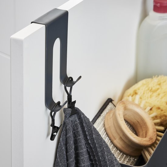 Набор крючков для полотенец Delinia цвет черный 5 шт