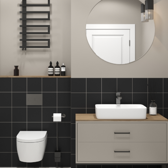 Плитка настенная Axima Вегас 20x20 см 1.04 м² матовая цвет черный