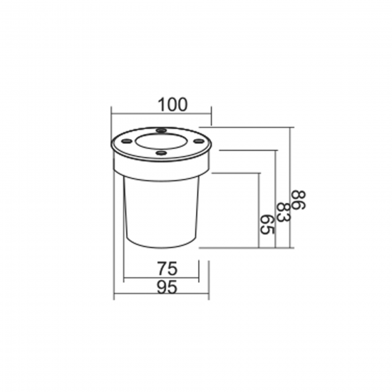 Светильник встраиваемый светодиодный уличный Uniel ULUB10A 3 Вт IP67 цвет серый