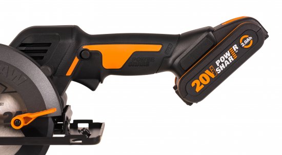 Пила циркулярная аккумуляторная Worx WT520WX, 20 В Li-ion 2 Ач, 120 мм