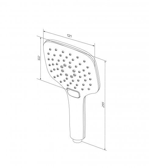 Лейка для душа Damixa Willow 210200000LM 3 режима цвет хром