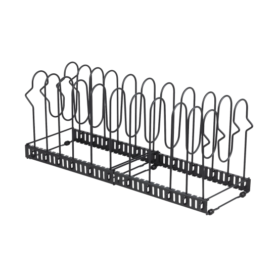 Органайзер для сковородок и крышек раздвижной Delinia 19x57x24 см сталь черный
