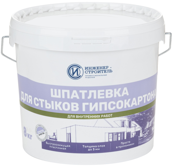 Шпатлевка для заделки стыков Инженер-Строитель 8 кг