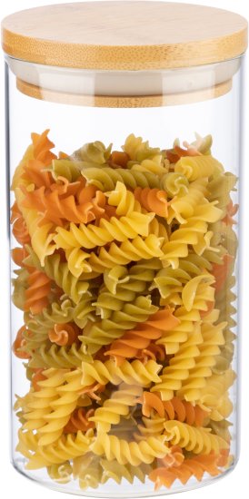 Банка для пищевых продуктов Mallony Bambu 1 л стекло прозрачный