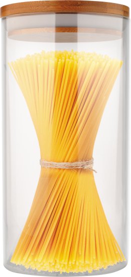 Банка для пищевых продуктов Mallony Bambu 1 л стекло прозрачный