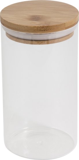 Банка для пищевых продуктов Mallony Bambu 1 л стекло прозрачный