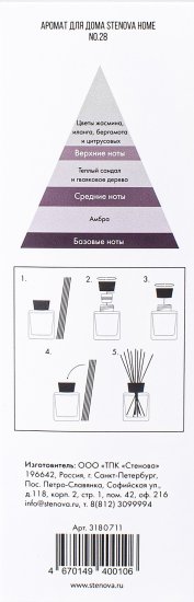Ароматический диффузор Stenova Home №28 50 мл