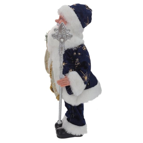 Игрушка Дед Мороз 795402 30x10x20 см цвет сине-белый