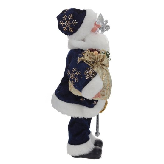 Игрушка Дед Мороз 795402 30x10x20 см цвет сине-белый
