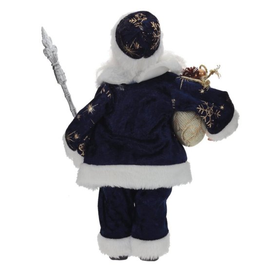 Игрушка Дед Мороз 795402 30x10x20 см цвет сине-белый