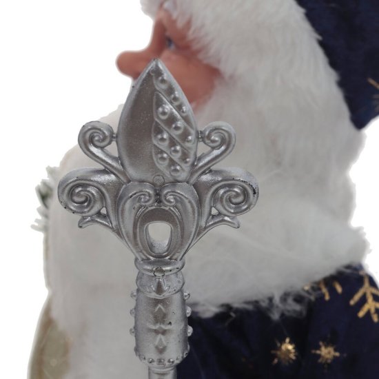 Игрушка Дед Мороз 795402 30x10x20 см цвет сине-белый