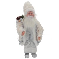 Игрушка Дед Мороз 795401 38x13x18 см цвет бело-серый