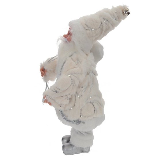 Игрушка Дед Мороз 795401 38x13x18 см цвет бело-серый