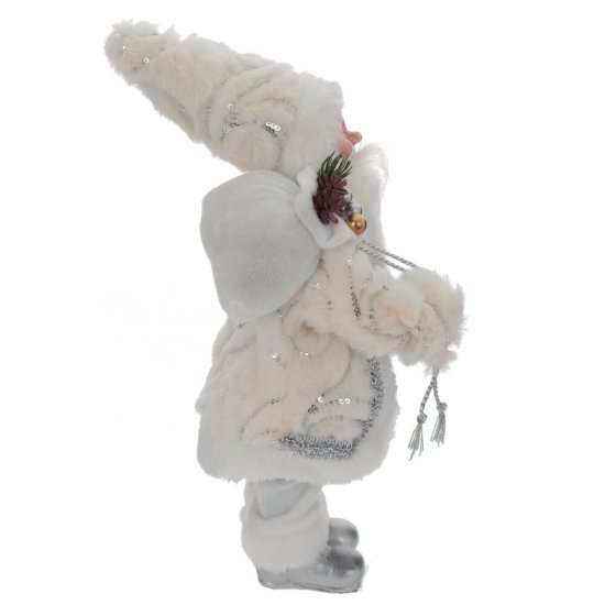 Игрушка Дед Мороз 795401 38x13x18 см цвет бело-серый