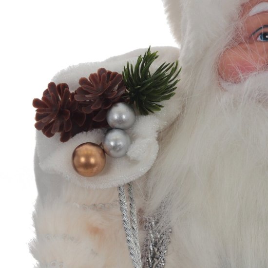 Игрушка Дед Мороз 795401 38x13x18 см цвет бело-серый