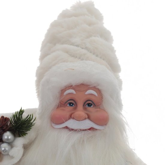 Игрушка Дед Мороз 795401 38x13x18 см цвет бело-серый