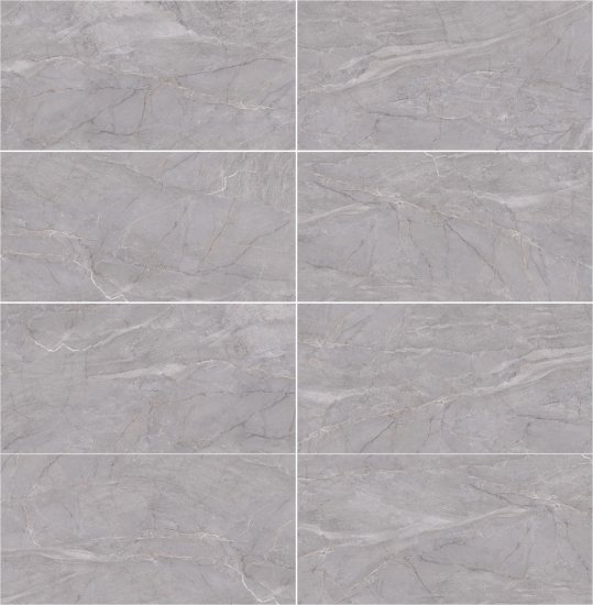 Глазурованный керамогранит Bogart Grey 60x120 см 2.88 м² полированный цвет серый