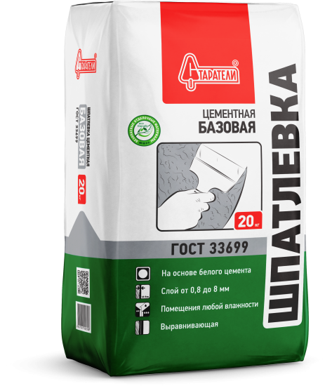Шпаклёвка цементная базовая Старатели 20 кг