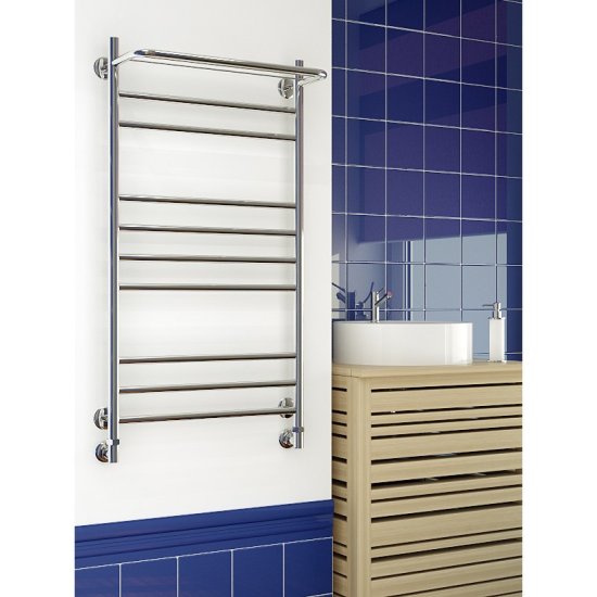 Полотенцесушитель водяной с полкой Сунержа ВПС-38 нержавеющая сталь 50x100 см