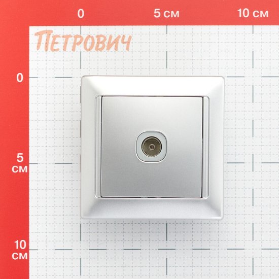 Розетка телевизионная Svet Стиль встраиваемая серебро (EV 0365-4118)