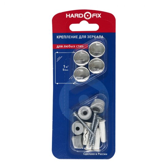 Набор для крепления зеркала хром Hard-Fix