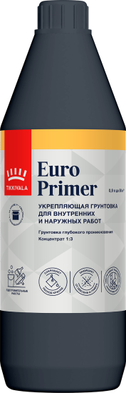 Грунтовка универсальная Tikkurila Euro Primer прозрачная 0.9 л