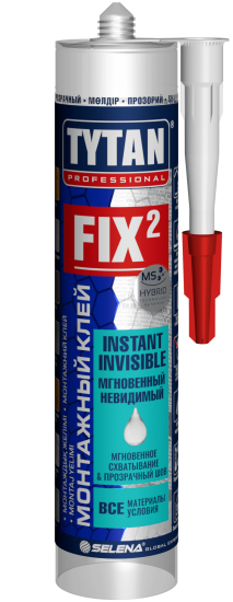 Клей монтажный Tytan Professional Fix² Instant Invisible универсальный прозрачный 290 мл