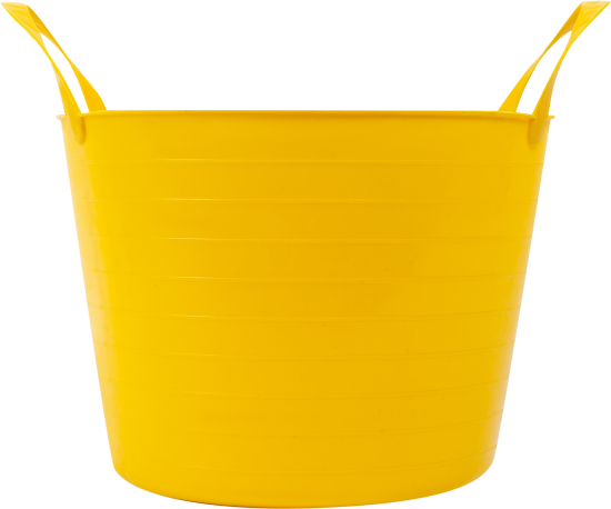 Ведро с ручками гибкое Дельта жёлтое 14 л, мягкий пластик