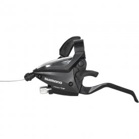 Шифтер/ручка тормоза Shimano STEF500, левая, 3-передачи, трос 1750мм, черный