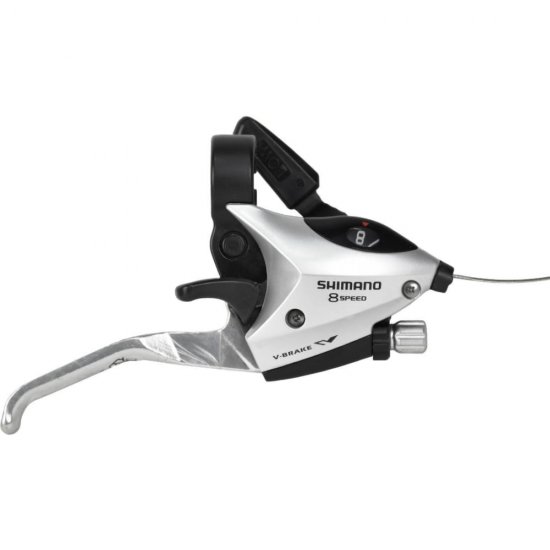 Шифтер/ручка тормоза Shimano ST-EF50-8R, правая, 8-передач, трос 2000мм, серебристый