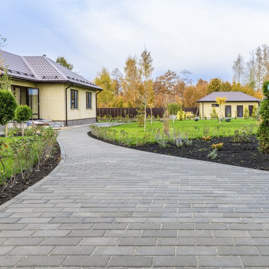 Плитка тротуарная BRAER прямоугольник 200x100 мм цвет серый толщина 40 мм