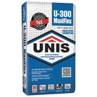 Клей для плитки Unis U-300 Maxiflex C2TES1 армированный 25 кг