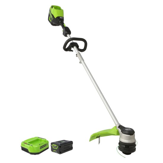 Триммер аккумуляторный GreenWorks 2108307UB 60 В 1x4 Ач АКБ и ЗУ входит в комплект
