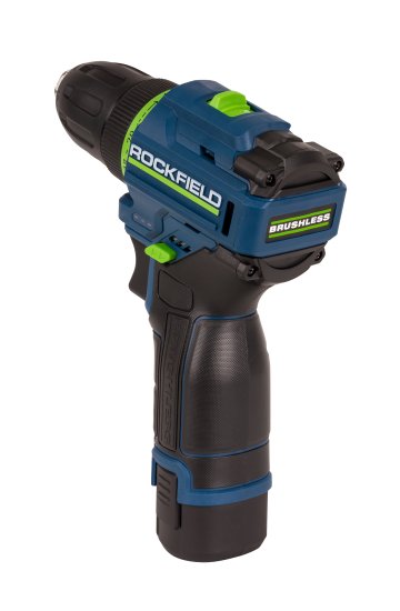 Дрель-шуруповерт аккумуляторная бесщеточная Rockfield RF1002BK, 12 В Li-ion 2x2 Ач