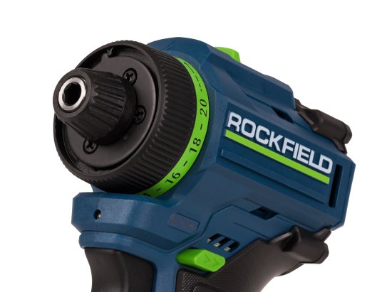 Дрель-шуруповерт аккумуляторная бесщеточная Rockfield RF1002BK, 12 В Li-ion 2x2 Ач