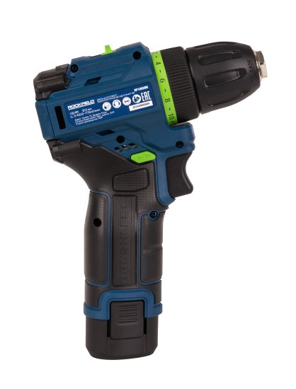 Дрель-шуруповерт аккумуляторная бесщеточная Rockfield RF1002BK, 12 В Li-ion 2x2 Ач