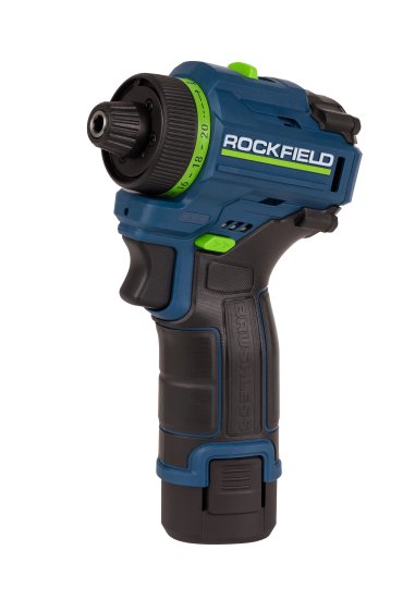 Дрель-шуруповерт аккумуляторная бесщеточная Rockfield RF1002BK, 12 В Li-ion 2x2 Ач